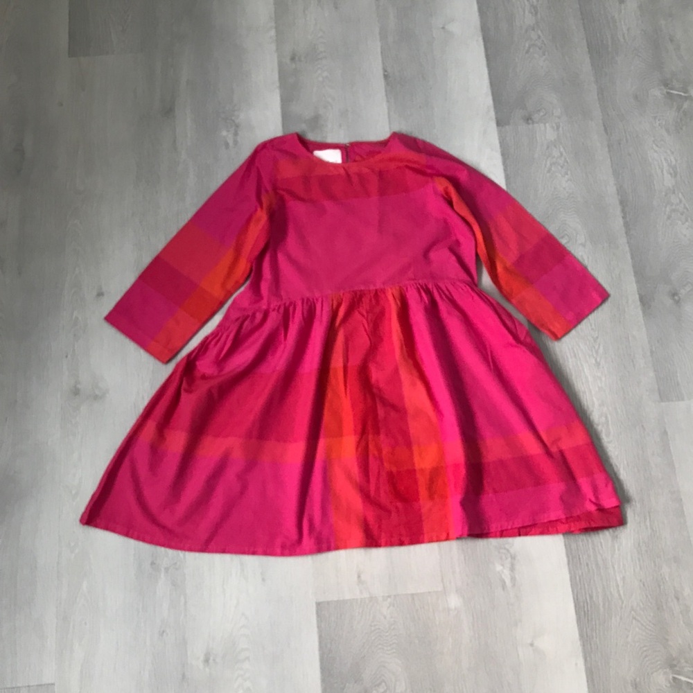 CHAPTER 2 BY KHAADI DRESS BABYDOLL PINK ORANGE COLORBLOCK TWEE MINI WOMENS XS